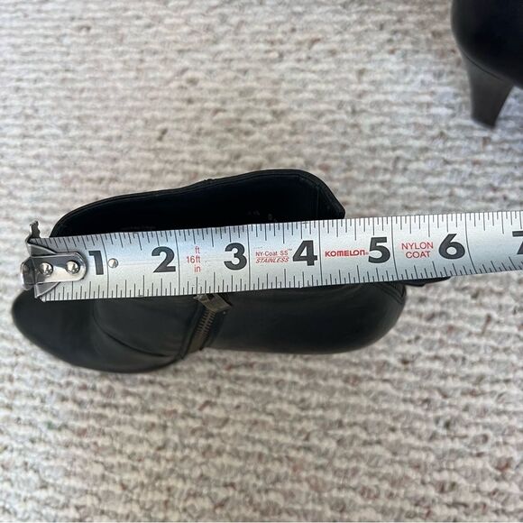 Paul Green black leather high heel booties - Picture 3 of 11